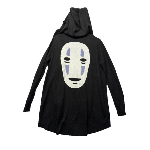 Studio Ghibli Spirited Away No Face Hooded Open Front Cardigan Size Medium - Picture 1 of 4